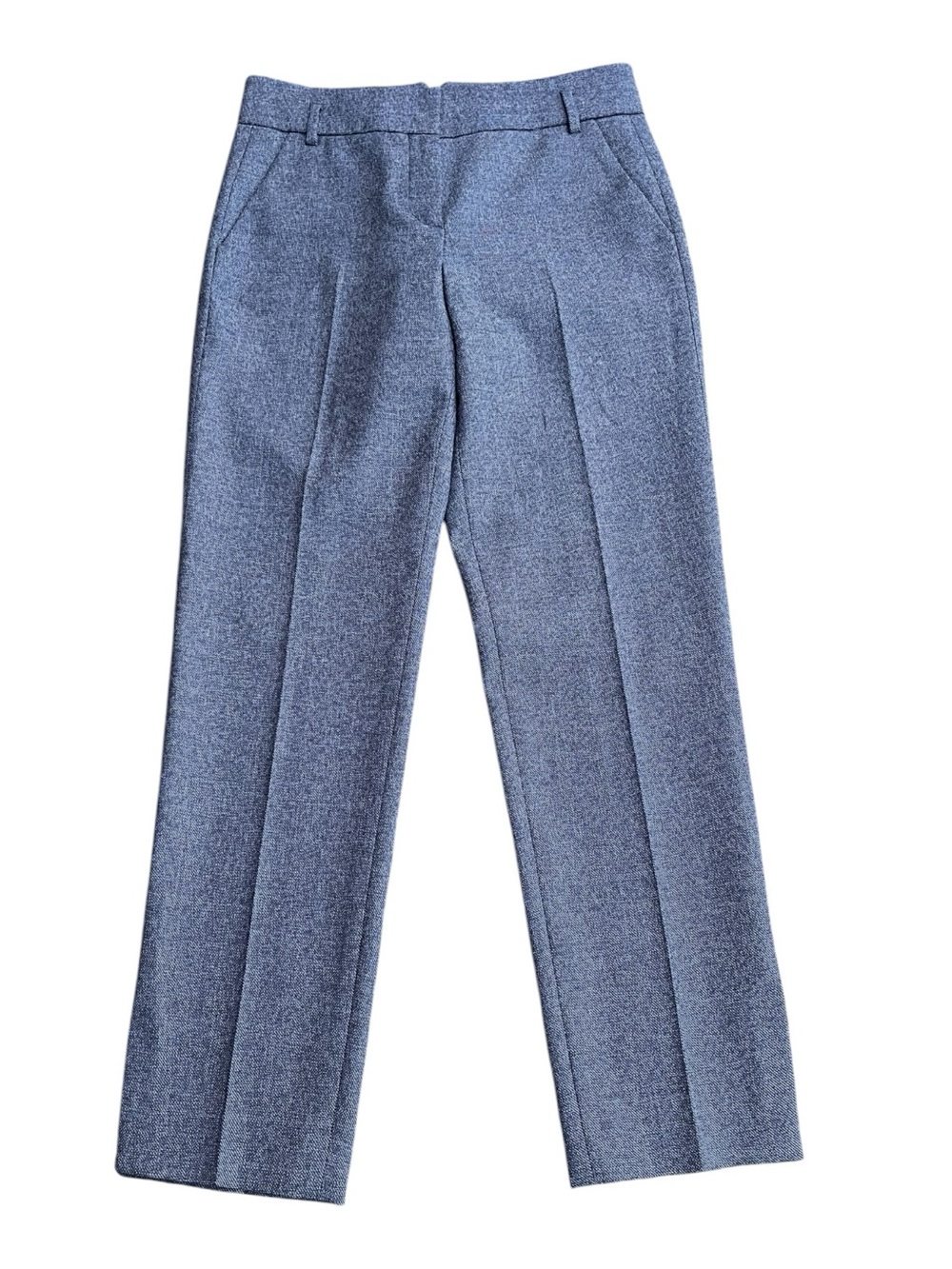 Judith & Charles Indigo Blue Wool Partially Lined Split Hem Ankle Pant (4)